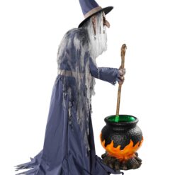 Haunted Living 6-ft Witch with Cauldron Motion Activated Lighted Animatronic