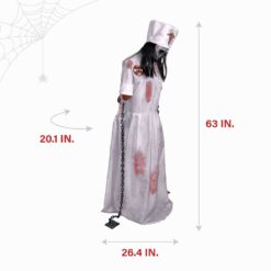 Haunted Hill Farm 5.25-ft Freestanding Motion Activated Moaning Animatronic
