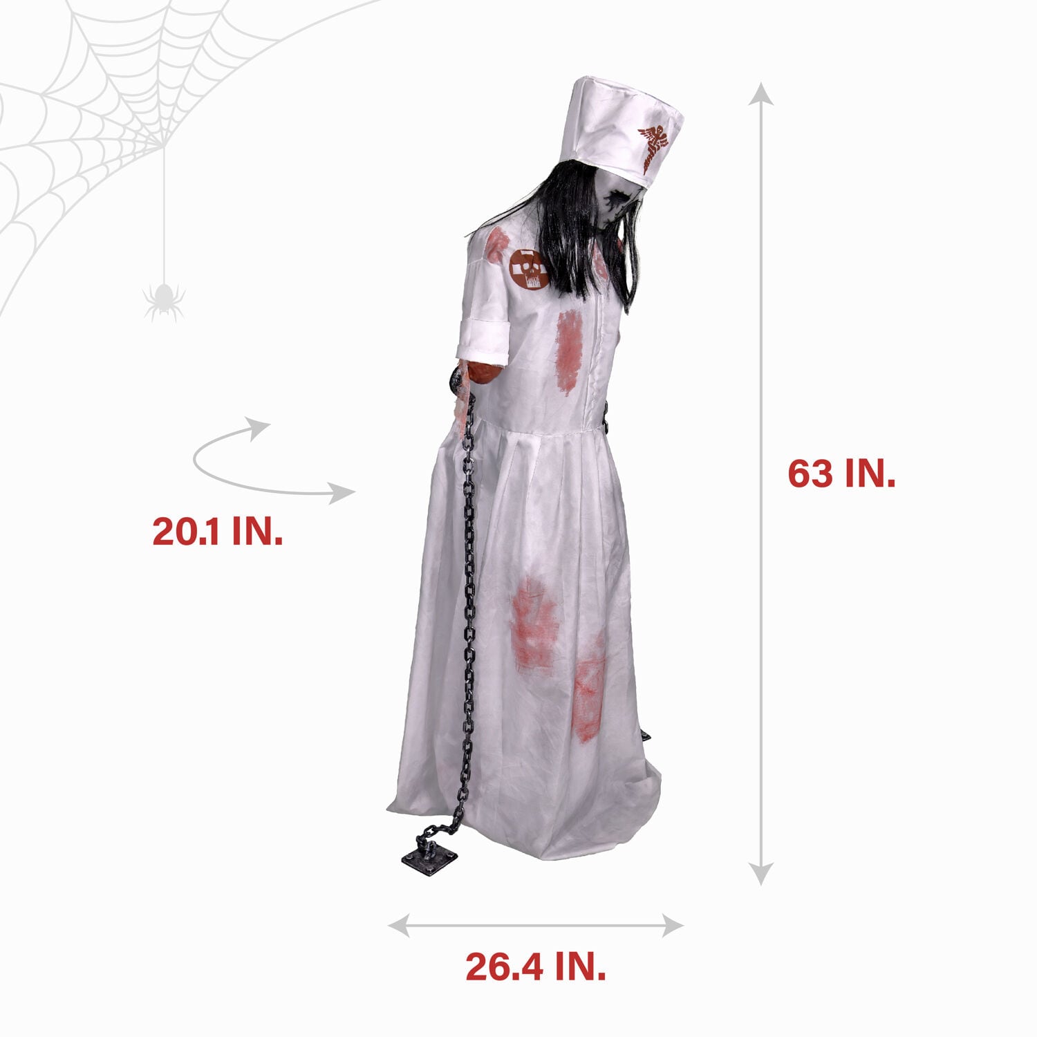 Haunted Hill Farm 5.25-ft Freestanding Motion Activated Moaning Animatronic