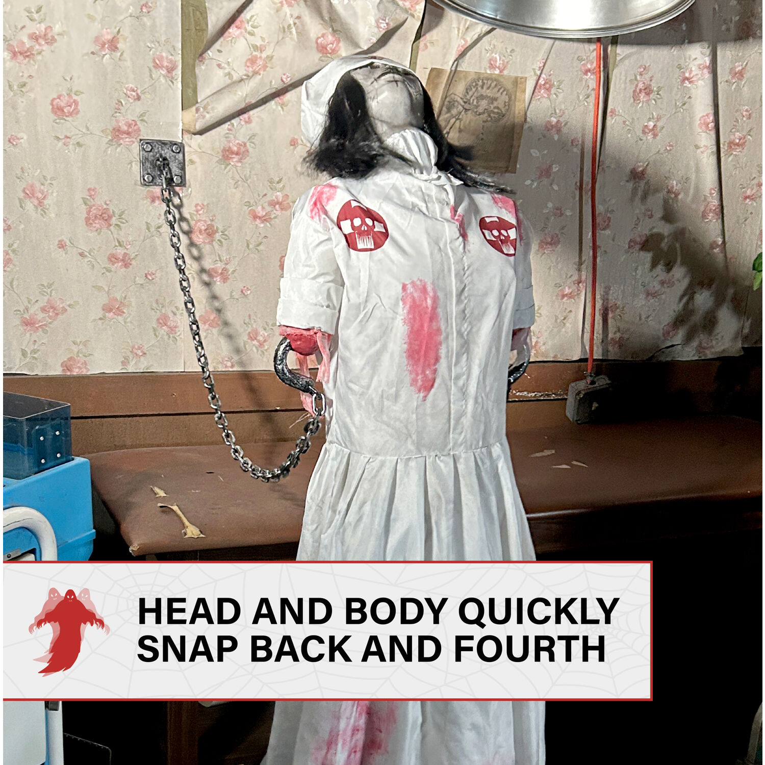 Haunted Hill Farm 5.25-ft Freestanding Motion Activated Moaning Animatronic