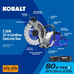 Kobalt 12-in Cordless Concrete Saw