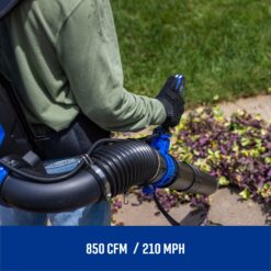 Kobalt Dual Port 80-volt 850-CFM 210-MPH Battery Backpack Leaf Blower 4 Ah