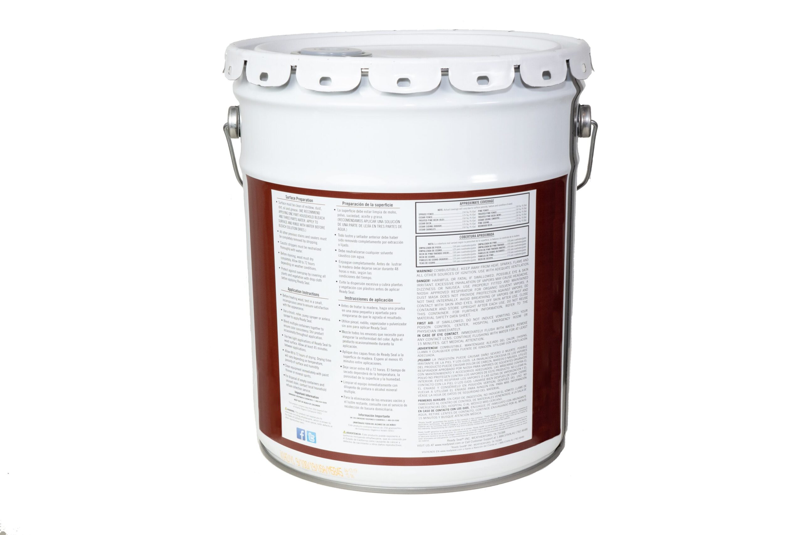 Ready Seal Pre-Tinted Mission Brown Semi-transparent Exterior Wood Stain and Sealer in One ( 5-gallon )