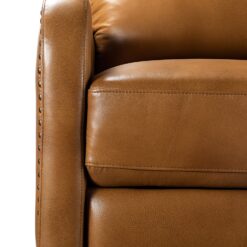 14 Karat Home CAMEL Leather Upholstered Recliner