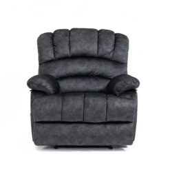 Sumyeg Dark Gray Velvet Recliner