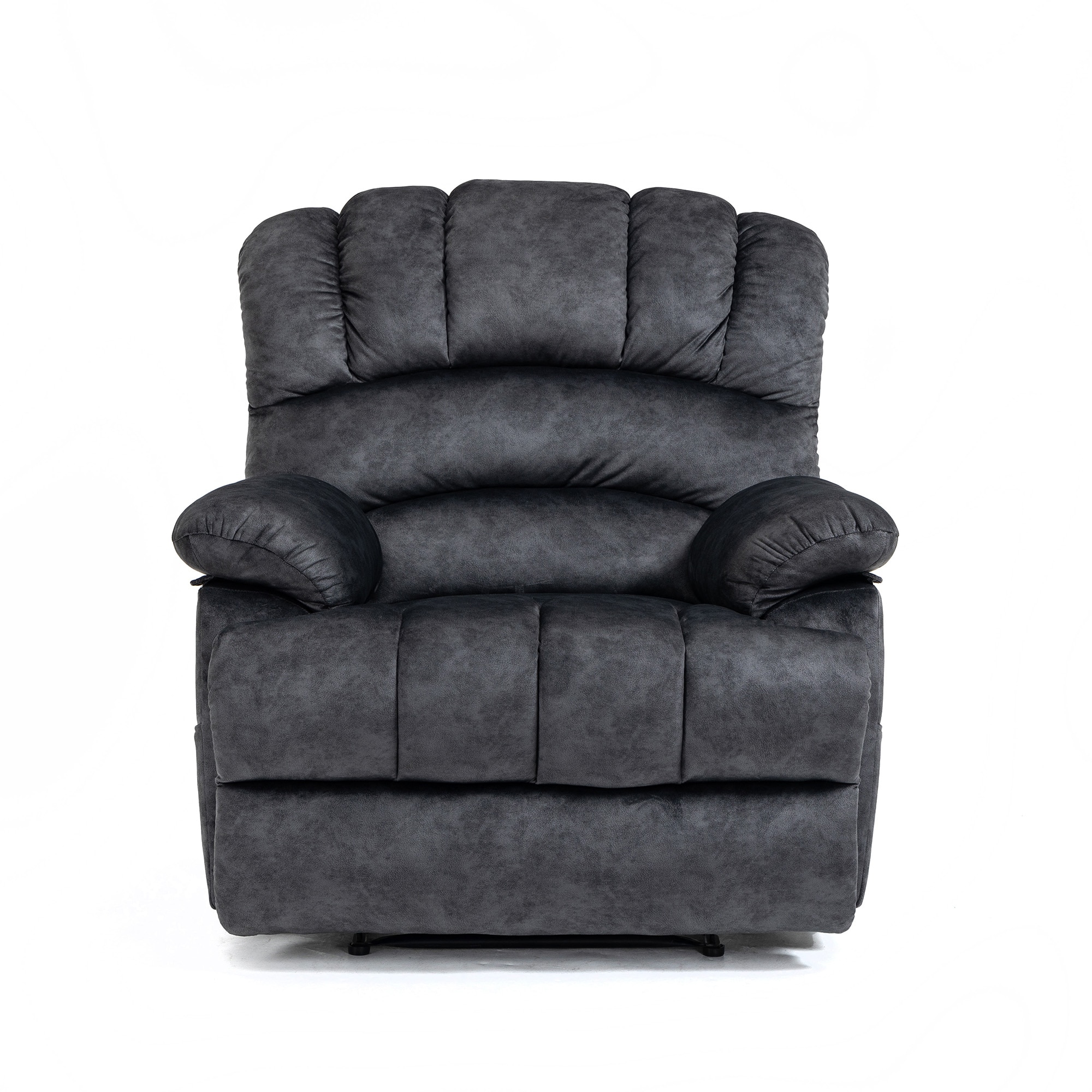 Sumyeg Dark Gray Velvet Recliner