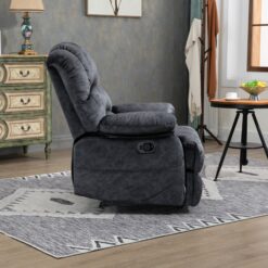 Sumyeg Dark Gray Velvet Recliner