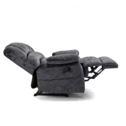 Sumyeg Dark Gray Velvet Recliner