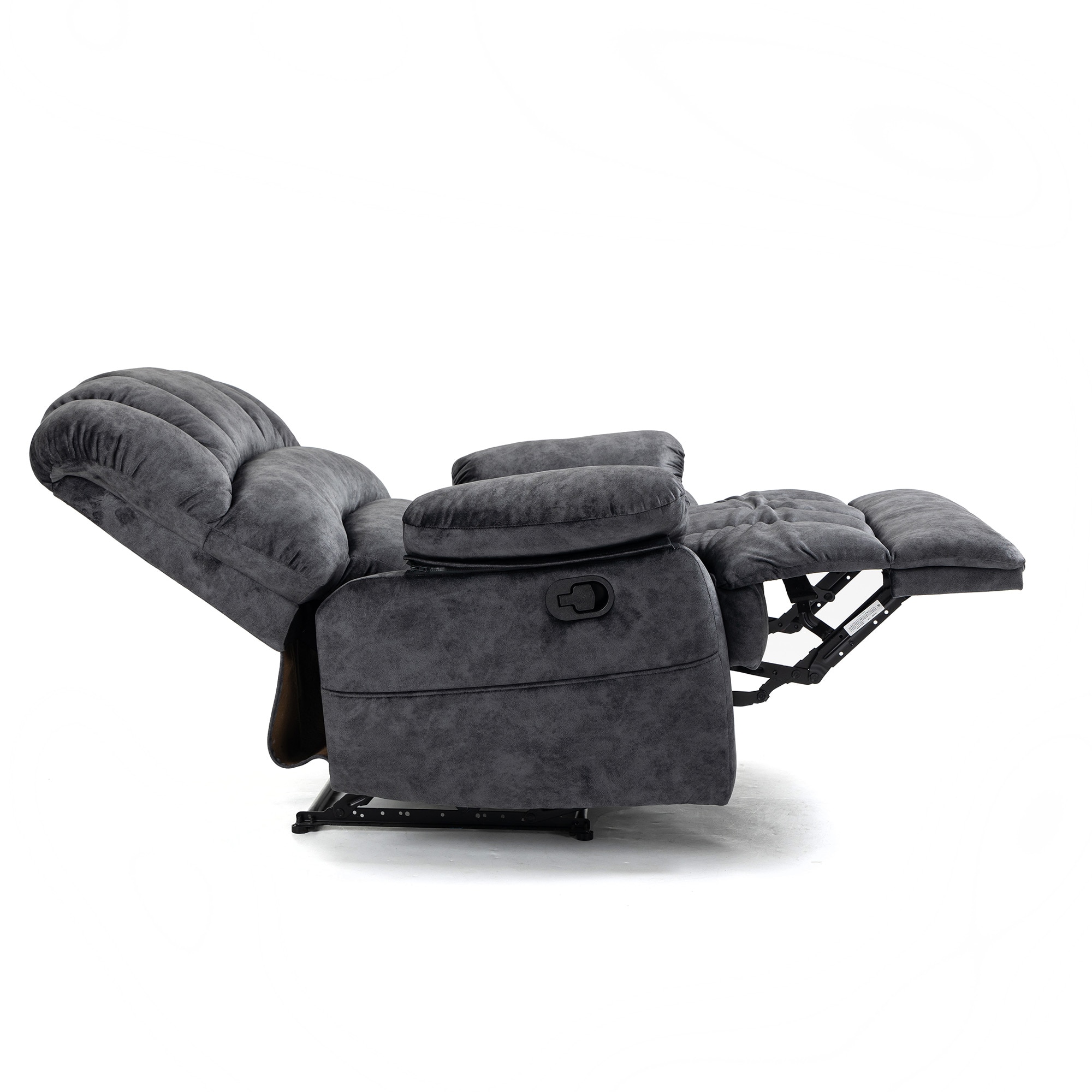 Sumyeg Dark Gray Velvet Recliner