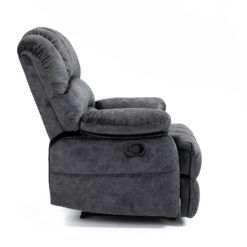 Sumyeg Dark Gray Velvet Recliner
