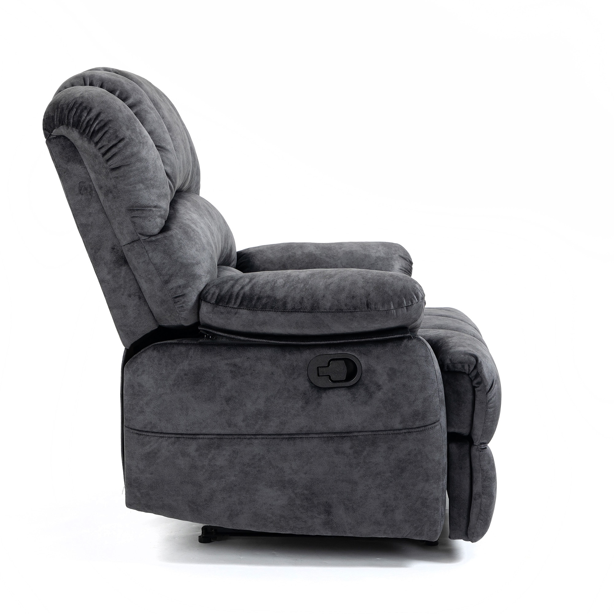 Sumyeg Dark Gray Velvet Recliner