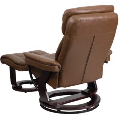 Flash Furniture Palomino Faux leather Upholstered Swivel Recliner with Ottoman Set
