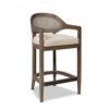 Jennifer Taylor Home Taupe Beige 26.0-in H Counter height Upholstered Wood Bar Stool