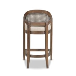 Jennifer Taylor Home Taupe Beige 26.0-in H Counter height Upholstered Wood Bar Stool