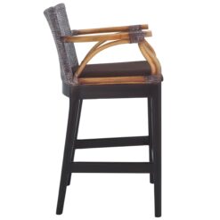 Safavieh Brown White Wash/Brown/Dark Brown 25.5-in H Counter height Upholstered Wood Bar Stool