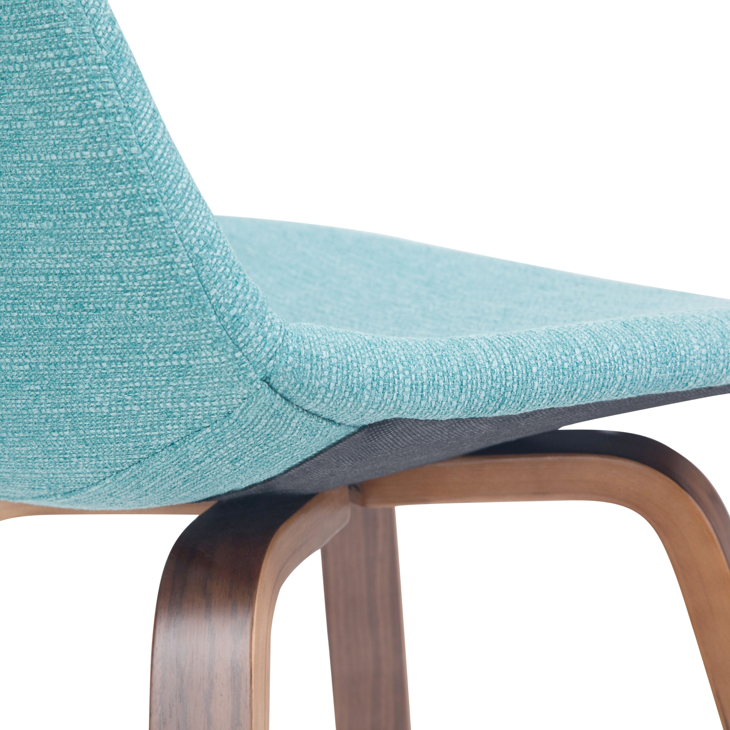 Simpli Home Aqua Blue 26.38-in H Counter height Upholstered Wood Bar Stool 2 -Pack