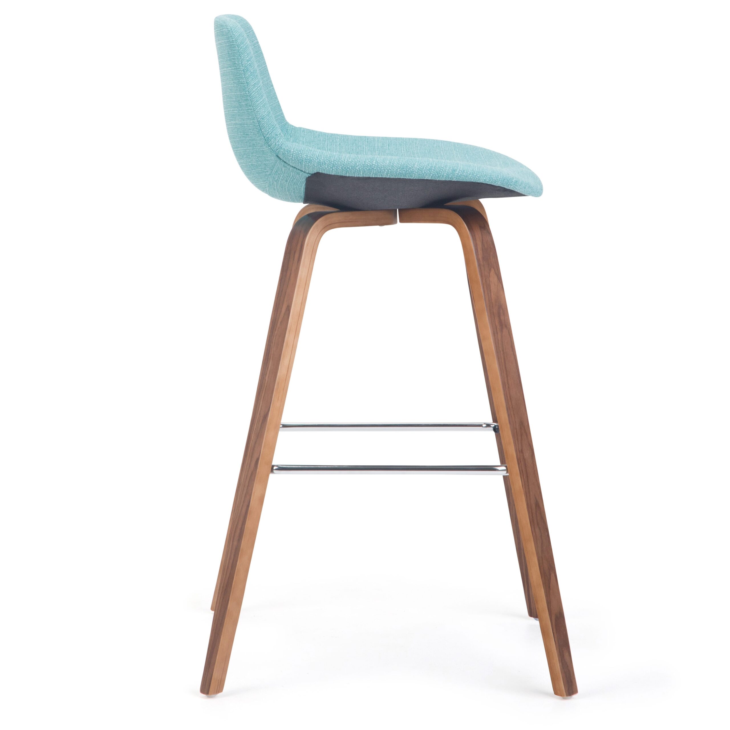Simpli Home Aqua Blue 26.38-in H Counter height Upholstered Wood Bar Stool 2 -Pack