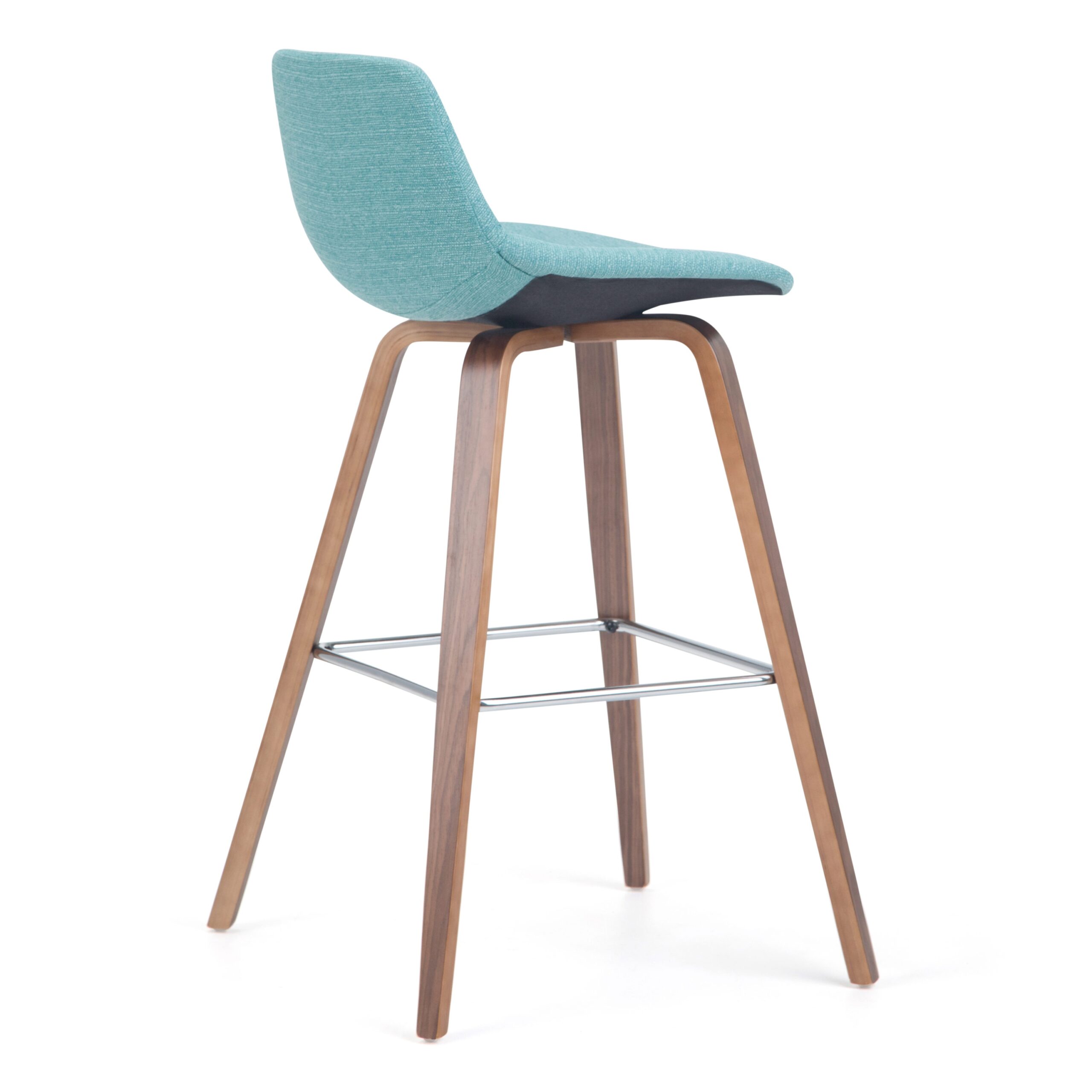 Simpli Home Aqua Blue 26.38-in H Counter height Upholstered Wood Bar Stool 2 -Pack