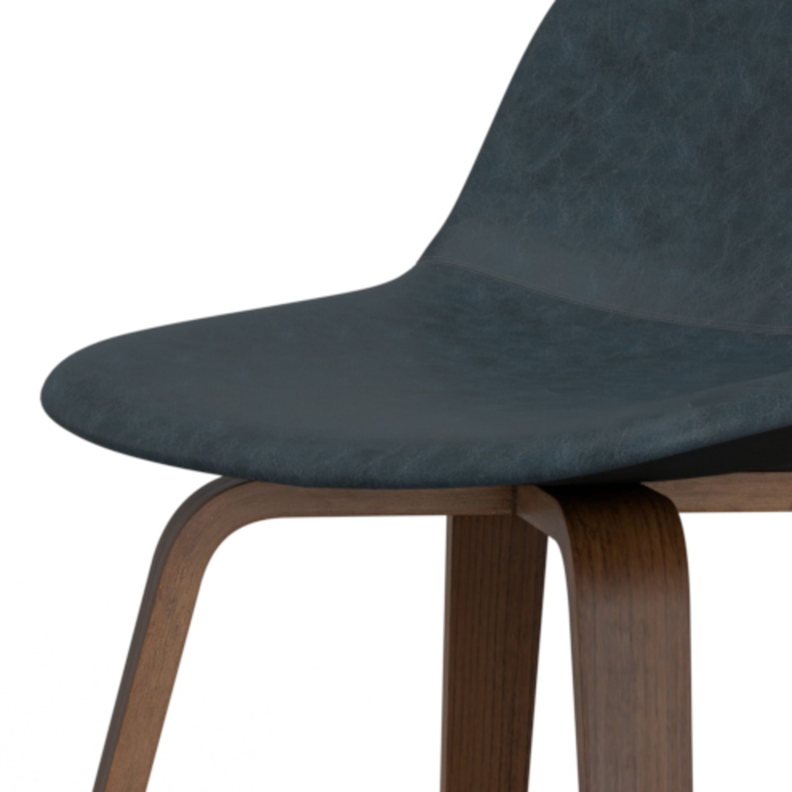 Simpli Home Distressed Blue 26.38-in H Counter height Upholstered Wood Bar Stool 2 -Pack