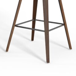 Simpli Home Distressed Blue 26.38-in H Counter height Upholstered Wood Bar Stool 2 -Pack