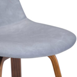 Simpli Home Stone Grey 26.4-in H Counter height Upholstered Wood Bar Stool 2 -Pack
