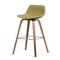 Simpli Home Acid Green 26.38-in H Counter height Upholstered Wood Bar Stool 2 -Pack