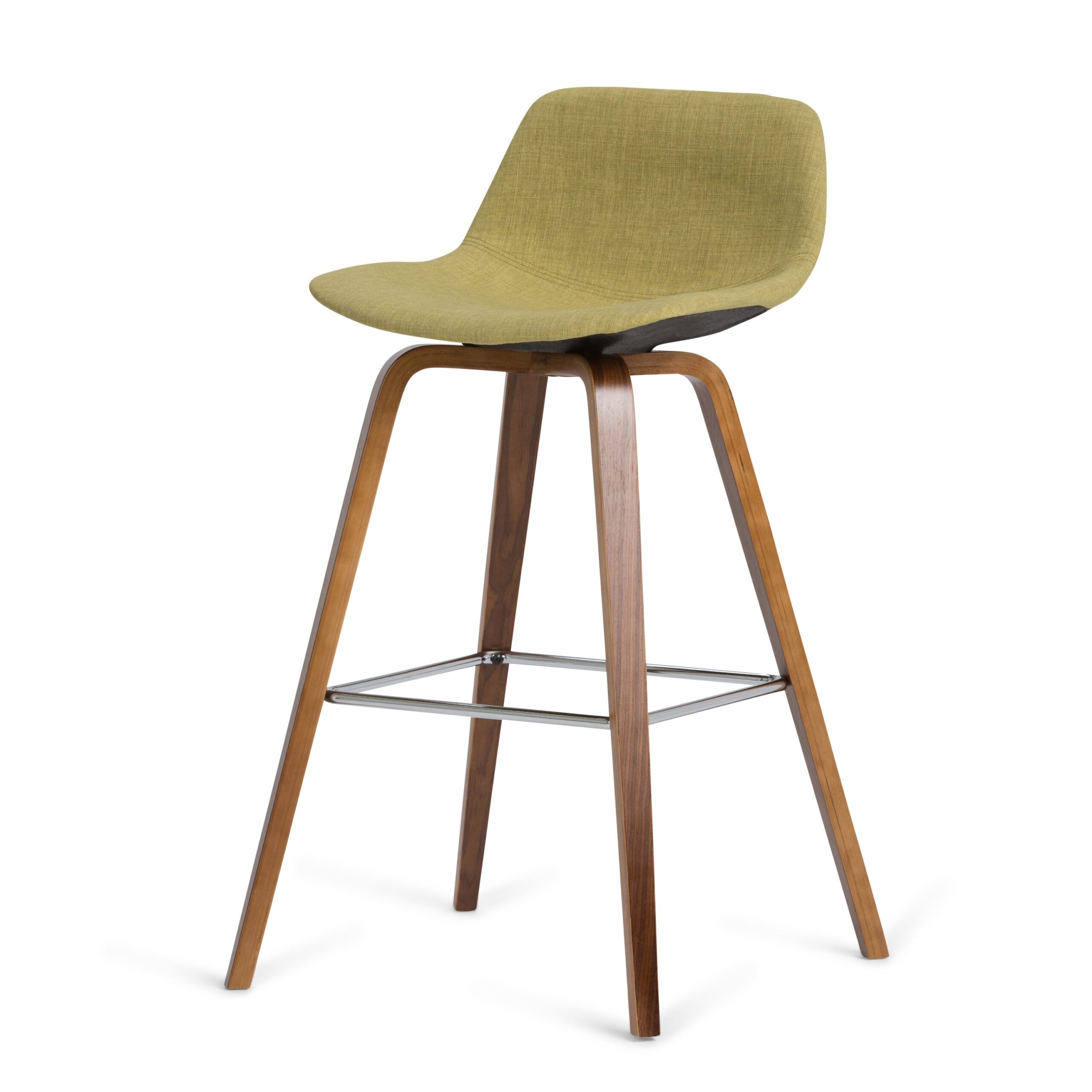 Simpli Home Acid Green 26.38-in H Counter height Upholstered Wood Bar Stool 2 -Pack