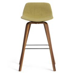 Simpli Home Acid Green 26.38-in H Counter height Upholstered Wood Bar Stool 2 -Pack
