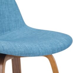 Simpli Home Medium Blue 26.4-in H Counter height Upholstered Wood Bar Stool 2 -Pack