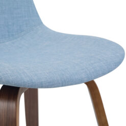 Simpli Home Denim Grey 30.4-in H Counter height Upholstered Wood Bar Stool 2 -Pack