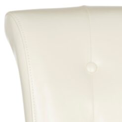 Safavieh Flat Cream/Espresso 25.7-in H Counter height Upholstered Rattan Bar Stool