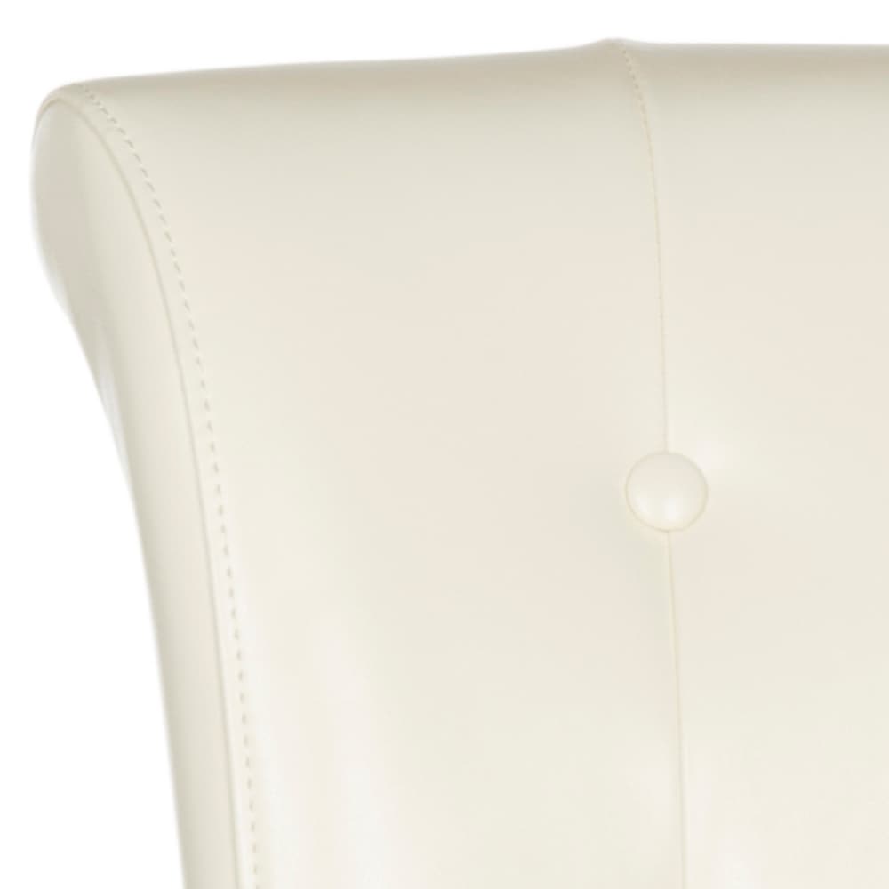 Safavieh Flat Cream/Espresso 25.7-in H Counter height Upholstered Rattan Bar Stool
