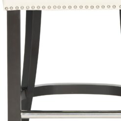 Safavieh Flat Cream/Espresso 25.7-in H Counter height Upholstered Rattan Bar Stool