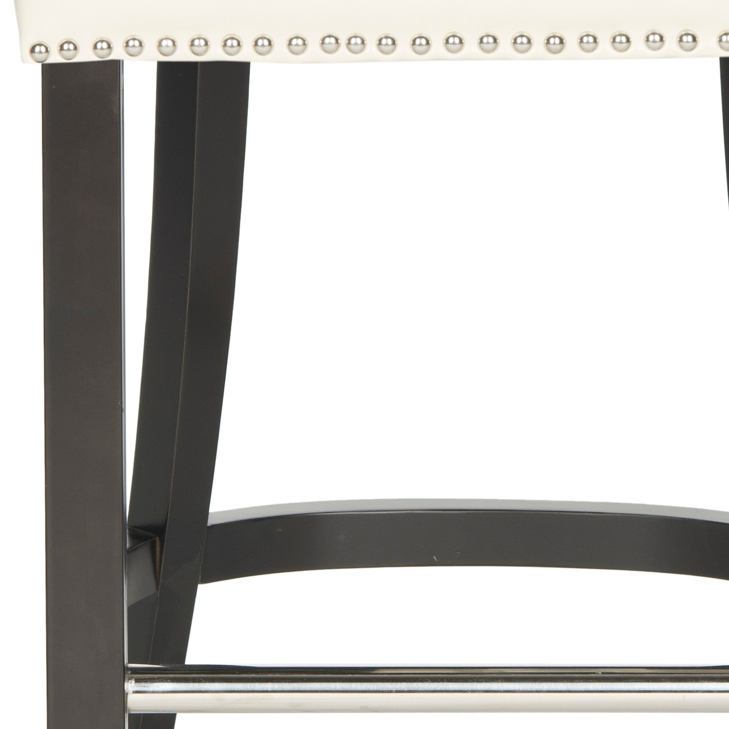 Safavieh Flat Cream/Espresso 25.7-in H Counter height Upholstered Rattan Bar Stool