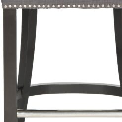Safavieh Charcoal 25.7-in H Counter height Upholstered Wood Bar Stool