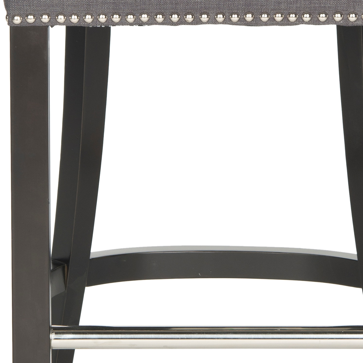 Safavieh Charcoal 25.7-in H Counter height Upholstered Wood Bar Stool