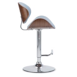 Simpli Home Denim Blue 24.8-in H Counter height Upholstered Swivel Metal Bar Stool
