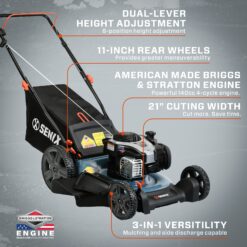 SENIX 21-in Gas Push lawn mower with 140-cc Briggs and Stratton Engine