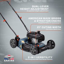 SENIX 21-in Gas Push lawn mower with 125-cc Briggs and Stratton Engine