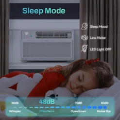 PhiloDeco Energy Star Window Air Conditioner, 10000 BTU Window Air Conditioner with Wifi 440 sq ft. Inverter Ac, Remote Control