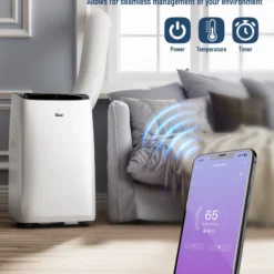 DuraComfort Portable Air Conditioners for Room, 8150BTU(12000 BTU Ashrae) Smart WiFi, Built-in Cool, Dehumidifier, Fan