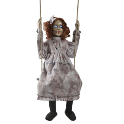 Swinging Decrepit Doll Animated Halloween Decoration