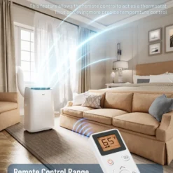 DuraComfort Portable Air Conditioners 14000 BTU, Dehumidifier, Cooling, Fan, Remote Control, 450 Sq. ft