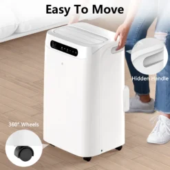 Fosawd 14000 BTU Portable Air Conditioner Cools up to 700 Sq. ft, 3-in-1 AC, Dehumidifier, Fan