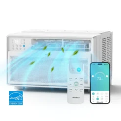 PhiloDeco Energy Star Window Air Conditioner, 10000 BTU Window Air Conditioner with Wifi 440 sq ft. Inverter Ac, Remote Control