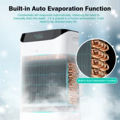 Agtana 14000 BTU Portable Air Conditioner, Fan, Dehumidifier, Remote, Cools up to 700 Sq. ft