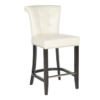 Safavieh Flat Cream/Espresso 25.7-in H Counter height Upholstered Rattan Bar Stool