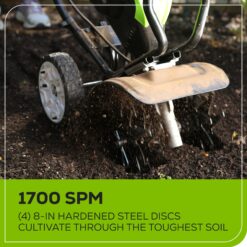 Greenworks 80-volt Lithium ion (Li-ion) Forward-rotating Cordless Electric Cultivator ( Battery and Charger Included )