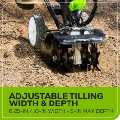 Greenworks 80-volt Lithium ion (Li-ion) Forward-rotating Cordless Electric Cultivator ( Battery and Charger Included )