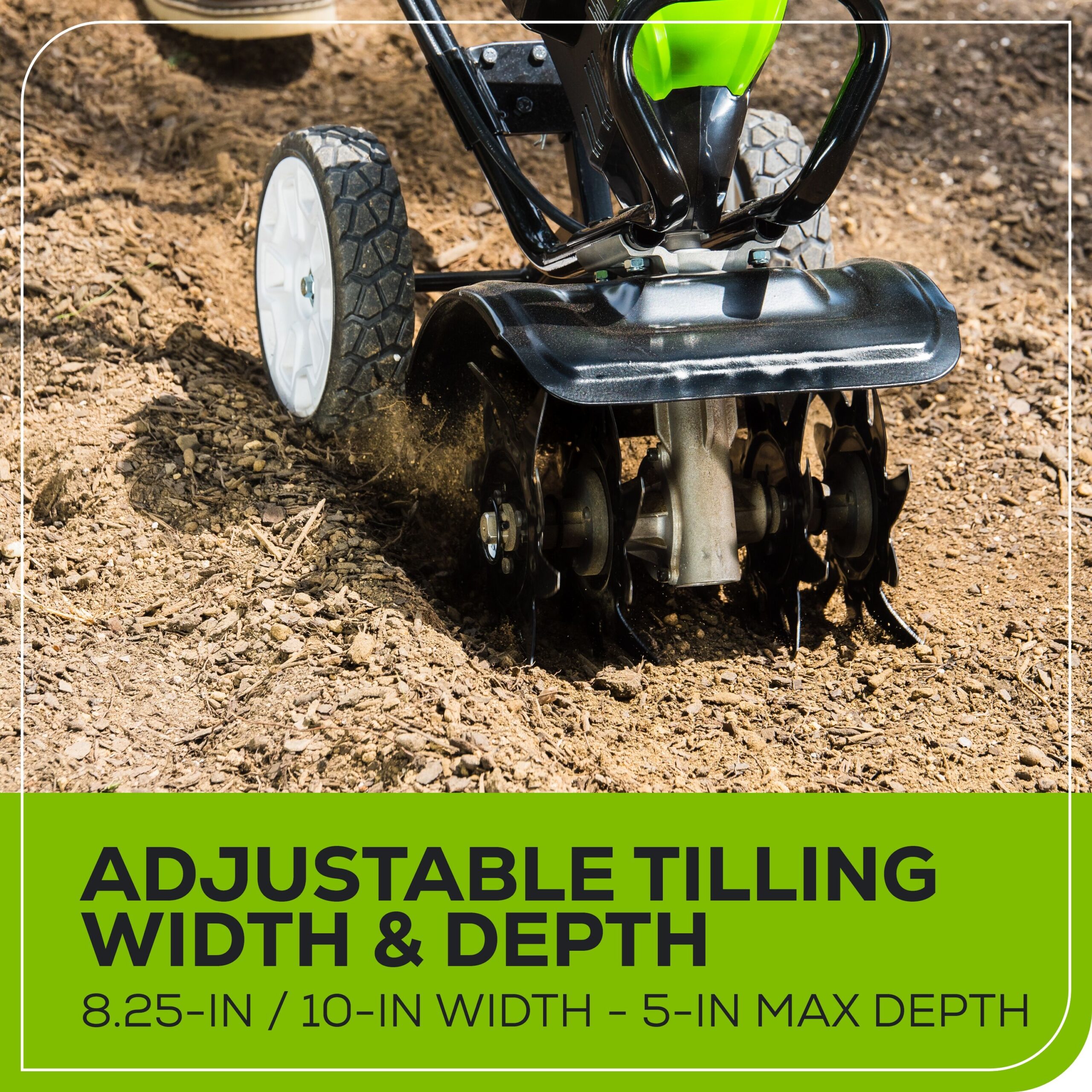 Greenworks 80-volt Lithium ion (Li-ion) Forward-rotating Cordless Electric Cultivator ( Battery and Charger Included )